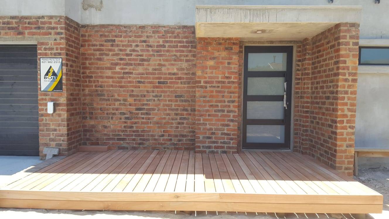Finished hardwood deck