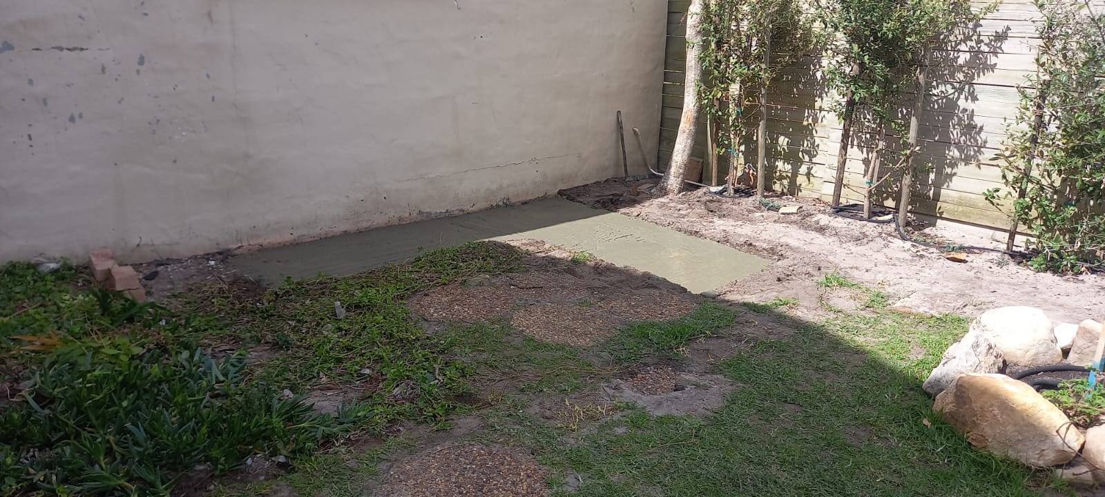 Bare site before the pergola was built