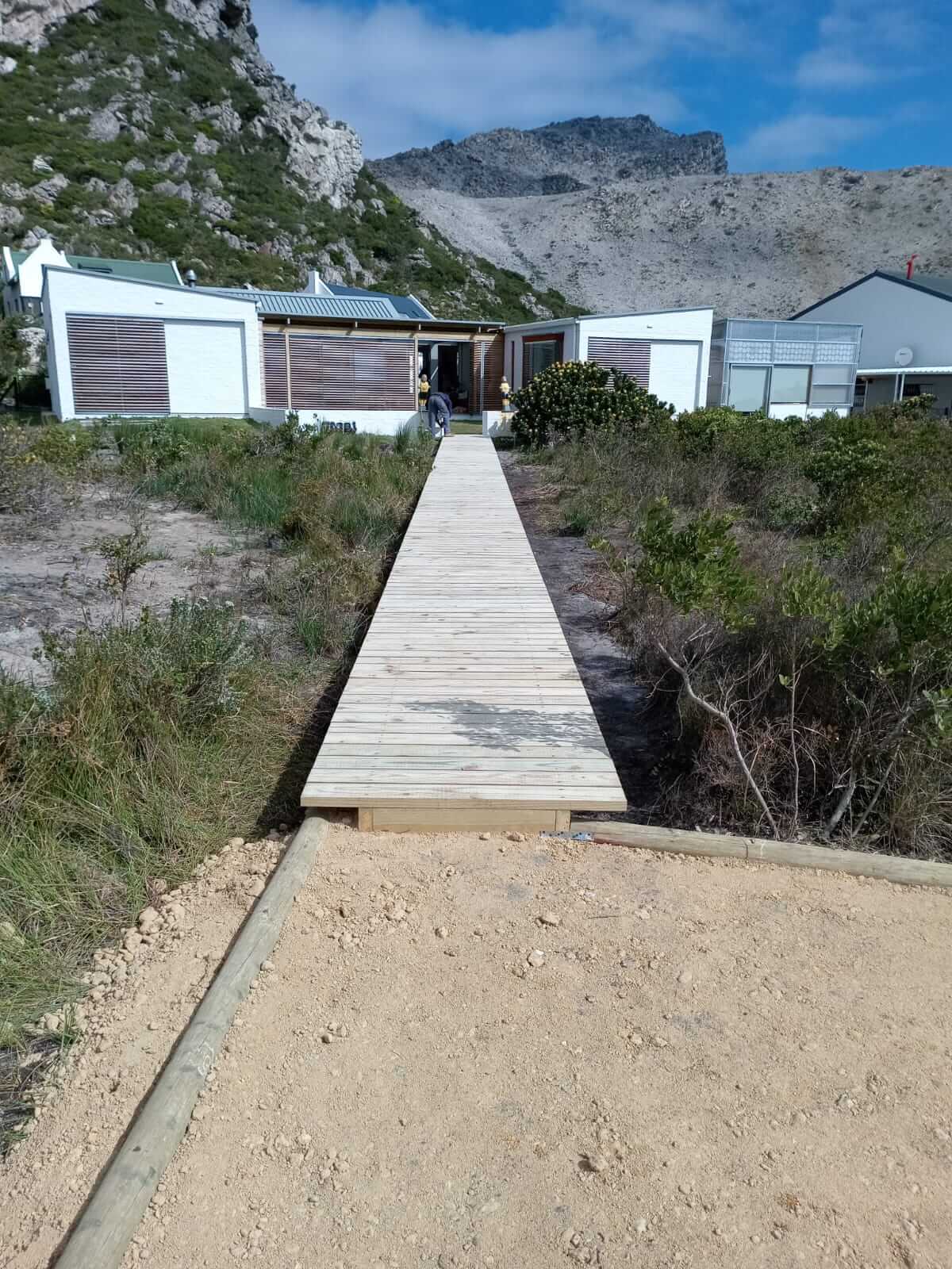 Boardwalk to the house