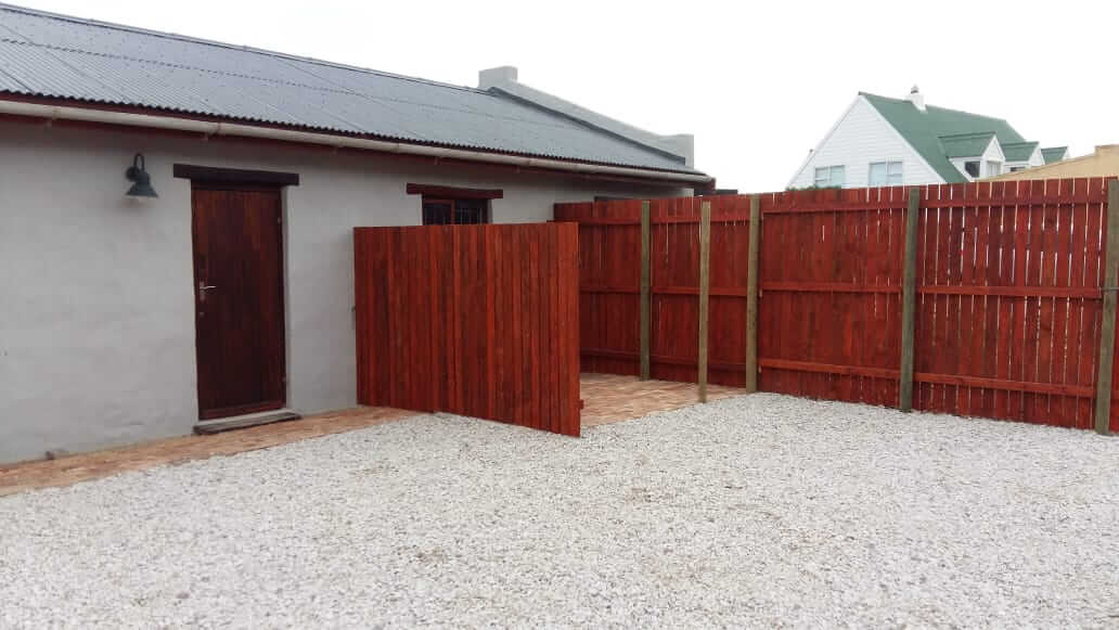 Stained gate & fence