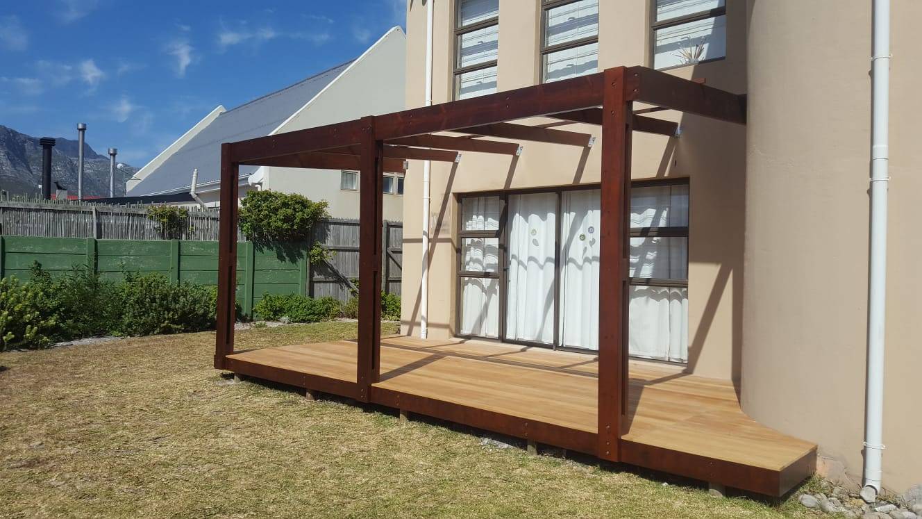Attached pergola